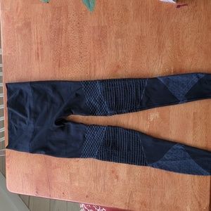 Spanx Navy Moto nylon to leggings